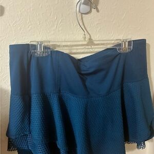 Lucky in Love Teal Textured Circle Skirt